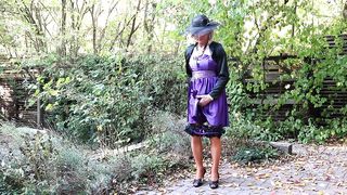 Jism On Purple Satin Gown