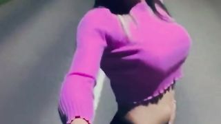 Thin Cd ambling on public road