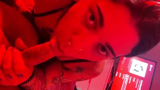 I was gargling him but I asked him to deep-throat me super hot