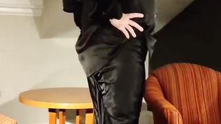 Steamy utter satin sissy office superslut