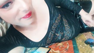 Magnificent FEMBOY SISSY Smokes Jerk Off Instructions