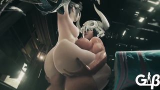 Monster Hunter Futa Nailing Cock-Squeezing Cockslut
