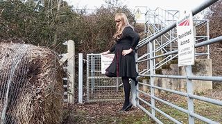 Transgender Princess Solo Have Fun By The Railway