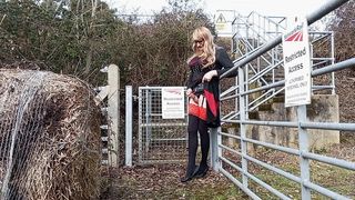 Transgender Princess Solo Have Fun By The Railway