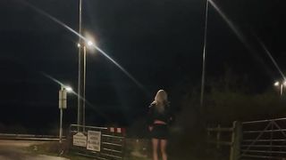 Sunny handsome walk and display