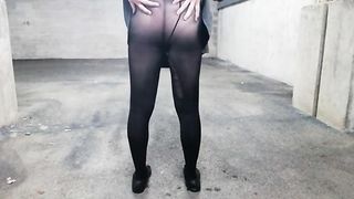 After College Sissy Tramp Pops At Public Truck Park