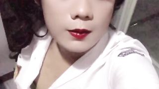 Crossdressing Highschool indonesia garb and outdoor getting off