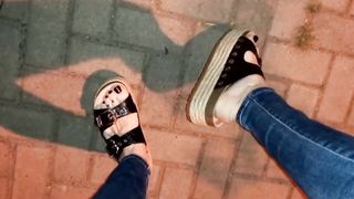 crossdresser soles paramour in public