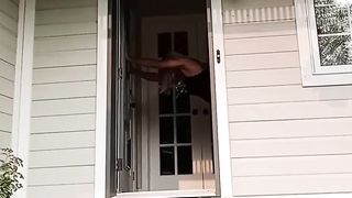 internal cumshot in my doorway mmm