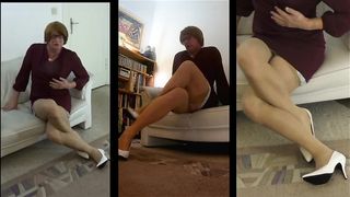 Julian069 aqua Glide crimson taut sundress 77