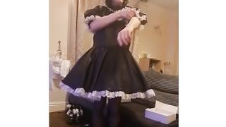 putting on my sissy maid apparel