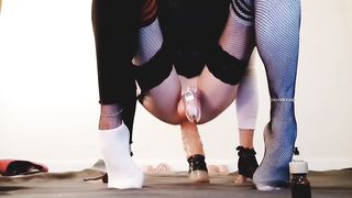 Chastised Sissy Kenzie Starlet railing immense fake penis