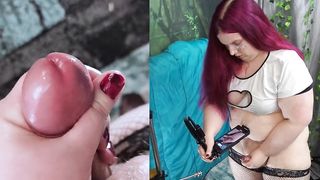 Super-Cute PLUMPER Transgender Princess Romps Pocket Poon and Cum Shots