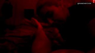 Deliciosa mamada para una polla y masturbo a una tetona hasta correrme