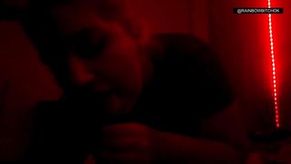 Deliciosa mamada para una polla y masturbo a una tetona hasta correrme