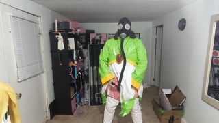 vinyl Suit Gasmask Breathplay and Costume Play