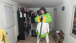 vinyl Suit Gasmask Breathplay and Costume Play