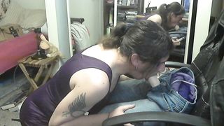 Jenn Gets a Fountain In Her Purple Sundress