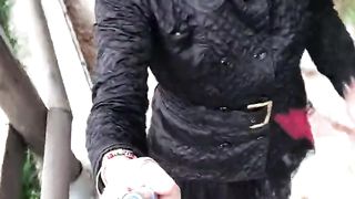 Tiny sissy in virginity ambling in public