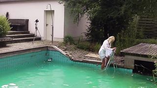 Sheer Humid Doable - randy she-male in moist antique undergarments