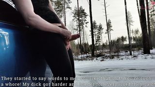 Risky displaying Wish venture Tugging and cum-shot outdoor