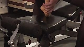 DeeDeeSlut69 in the Gym White Top deep-throating two Penises