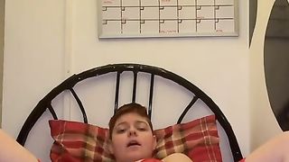 Trans fellow alexander plays with his cooch in underwear