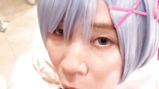 Re:Zero Rem MANGA PORN femboy cosplayer dt while in fever