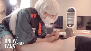 Gundam Miorine Cosplayer Gives Hand Job And Gets Romped, Chinese Anime Costume Play Part.five