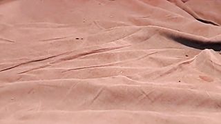 Showcasing off my phat man meat with neck corset and spandex damsel spandex hood