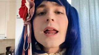 Femboy Erika Furudo Gobbling and smooching IRL (Giantess Vore)