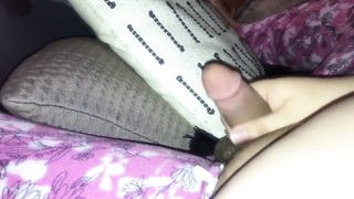 Trans PLUS-SIZE Massaging Her Lil' Clittie and Squealing