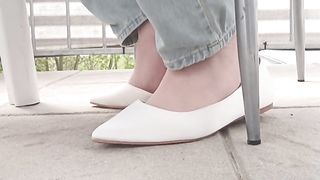 Shoeplay with Nylon Soles in White Ballerina Boots