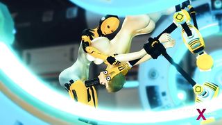 Fresh version of intercourse futa android. Naughty & ultra-cute handcuffed young dark haired deepthroats sausage and gets pulverized