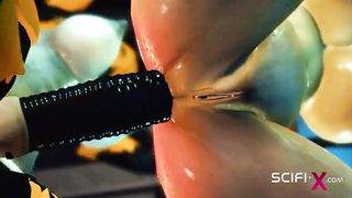 Fresh version of intercourse futa android. Naughty & ultra-cute handcuffed young dark haired deepthroats sausage and gets pulverized