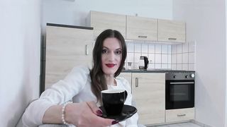 insane step-mom roleplay she masturbates off you and her milk in the coffee