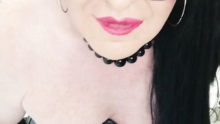 Sissy trans woman hefty nips and melons waving