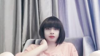 she-male Ting Xuan wanked near of the motel window