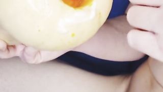 Ahegao sissy femboy with muddy soles porks pumpkin with fine sound and good-sized money-shot