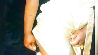 Jerk in Thai sundress with a faux-cock