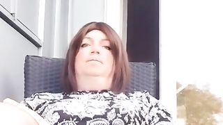 Nicki-Crossdress in marvelous Stocking & Sundress taunting her Manmeat - Crossdresser - Transvestit