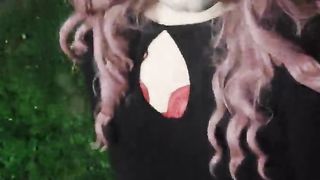 Outdoor walk in Undergarments in the Park Crossdresser Juvia Jolie