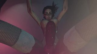 Thin hotty wanks and then pounds a trans buddy