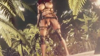 Ample Amazon tugging off and shagging you