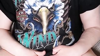 young FTM drains and screws humid muff with boxers pulled to the side