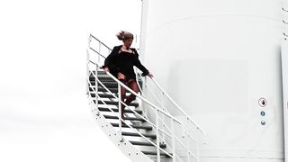 Jizm On Black Velvet - public posed and cum-shot