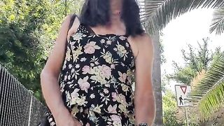 SissyKat virginity box walk down the street