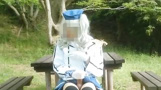 Kashima Chinese Costume Play Public Getting Off part2