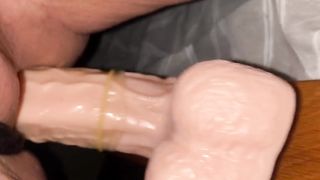 Getting rock-hard Preparing and toying with fucktoys and fake penis in my pantyhose and suspenders femboy trap crossdresser trans