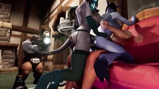 Three Way with a Futa Draenei - Warcraft Pornography Parody Brief Tweak
